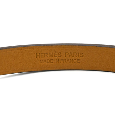 エルメス HERMES ミニ ケリードゥブルトゥール エトゥープ×ゴールド ヴォースイフト GP T2 ブレスレット グレージュ 2重 2連 レザーブレス