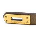 エルメス HERMES ミニ ケリードゥブルトゥール エトゥープ×ゴールド ヴォースイフト GP T2 ブレスレット グレージュ 2重 2連 レザーブレス