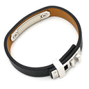 エルメス Hermes アスドゥクール ハート ブラック×シルバー スイフト メタル T2 ブレスレット レザーブレス 黒