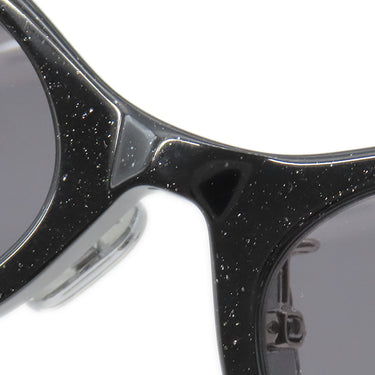 クリスチャン・ディオール Christian Dior DiorTreasure オーバル シェイプ 57□17 ブラック×シルバー アセテート メタル スワロフスキークリスタル サングラス 黒 ラメ