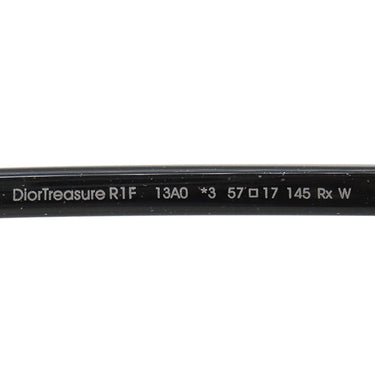クリスチャン・ディオール Christian Dior DiorTreasure オーバル シェイプ 57□17 ブラック×シルバー アセテート メタル スワロフスキークリスタル サングラス 黒 ラメ