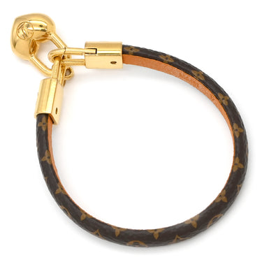 ルイヴィトン LOUIS VUITTON クレイジーインロック M6451 モノグラム モノグラムキャンバス GP 17 ブレスレット ゴールド金具 ハート LVサークル PVC 茶