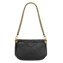 ルイヴィトン LOUIS VUITTON ミュルティ ポシェット アクセソワール M80399 ノワール モノグラムアンプラント ショルダーバッグ ゴールド金具