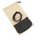 ルイヴィトン LOUIS VUITTON ミュルティ ポシェット アクセソワール M80399 ノワール モノグラムアンプラント ショルダーバッグ ゴールド金具