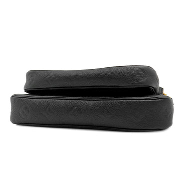 ルイヴィトン LOUIS VUITTON ミュルティ ポシェット アクセソワール M80399 ノワール モノグラムアンプラント ショルダーバッグ ゴールド金具