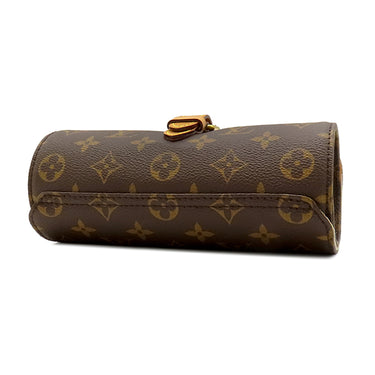 ルイヴィトン LOUIS VUITTON エテュイ 3 モントル M47530 モノグラム モノグラムキャンバス ポーチ ゴールド金具 ウォッチケース 腕時計ケース 茶