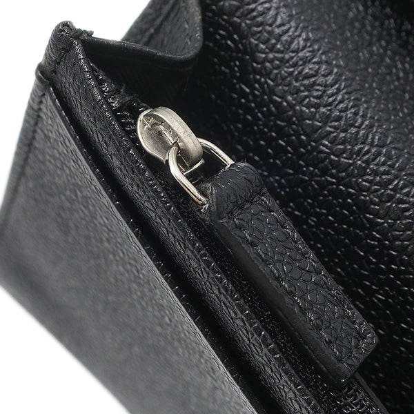 ブルガリ BVLGARI ミレリゲ ブラック PVC レザー 長財布 シルバー金具