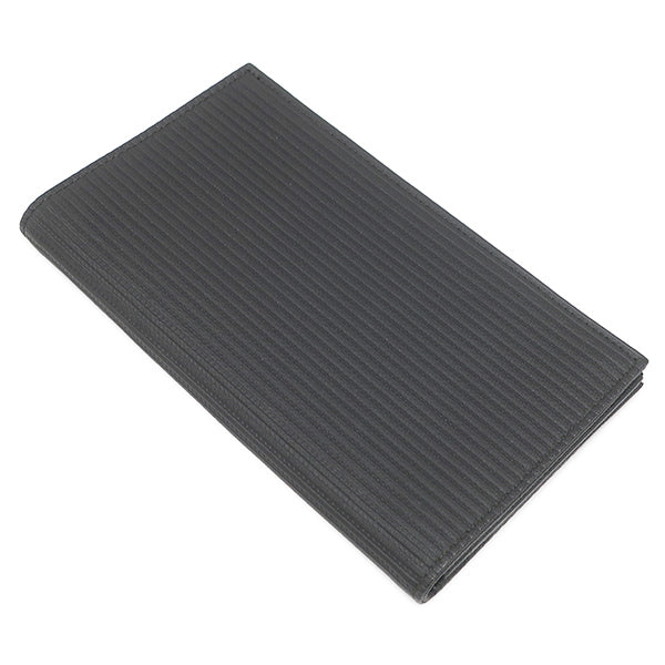 ブルガリ BVLGARI ミレリゲ ブラック PVC レザー 長財布 シルバー金具