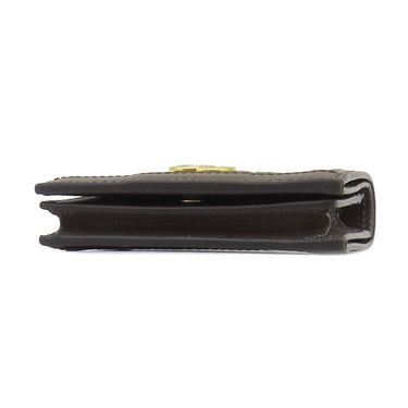 グッチ GUCCI オフィディア GG カードケース 523155 ベージュ×エボニー GGスプリームキャンバス レザー 二つ折り財布 ゴールド金具 ウェブ ストライプ