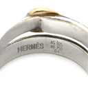 エルメス HERMES ダブルトゥルーリング シルバー×イエローゴールド シルバー925 K18YG #51(JP11) リング 指輪 アクセサリー AG925 750 18K YG 10.5号
