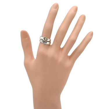 エルメス HERMES ダブルトゥルーリング シルバー×イエローゴールド シルバー925 K18YG #51(JP11) リング 指輪 アクセサリー AG925 750 18K YG 10.5号