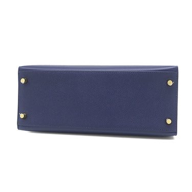 エルメス HERMES ケリー28 外縫い ブルーサフィール×ルージュカザック ヴォーエプソン 2WAYバッグ ゴールド金具 【PO品】 ハンドバッグ ショルダー