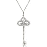 ティファニー Tiffany & Co フルール ド リス キー プラチナシルバー Pt950 ダイヤモンド ネックレス T＆Co. プラチナ 950
