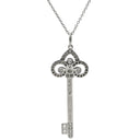 ティファニー Tiffany & Co フルール ド リス キー プラチナシルバー Pt950 ダイヤモンド ネックレス T＆Co. プラチナ 950