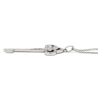 ティファニー Tiffany & Co フルール ド リス キー プラチナシルバー Pt950 ダイヤモンド ネックレス T＆Co. プラチナ 950