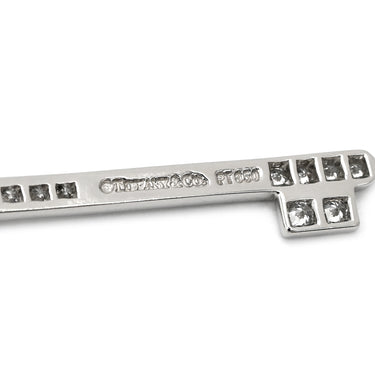 ティファニー Tiffany & Co フルール ド リス キー プラチナシルバー Pt950 ダイヤモンド ネックレス T＆Co. プラチナ 950