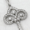 ティファニー Tiffany & Co フルール ド リス キー プラチナシルバー Pt950 ダイヤモンド ネックレス T＆Co. プラチナ 950