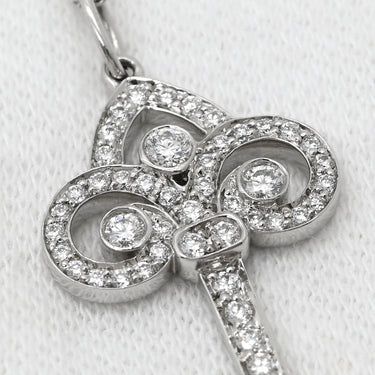 ティファニー Tiffany & Co フルール ド リス キー プラチナシルバー Pt950 ダイヤモンド ネックレス T＆Co. プラチナ 950