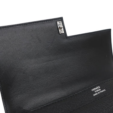 エルメス HERMES ヴェルー チェーン ミニ ブラック シェーブル ショルダーバッグ シルバー金具 黒