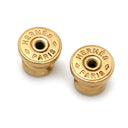 エルメス HERMES アミュレット エスケトル ブラウンXゴールド GP バッファローホーン ピアス 馬蹄 鐙