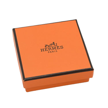 エルメス HERMES アミュレット エスケトル ブラウンXゴールド GP バッファローホーン ピアス 馬蹄 鐙