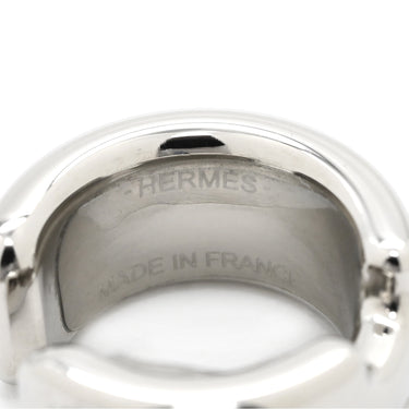 エルメス HERMES イヤーカフ オランプPM ブラックXシルバー メタル リザード イヤリング 黒 リザード 片耳用