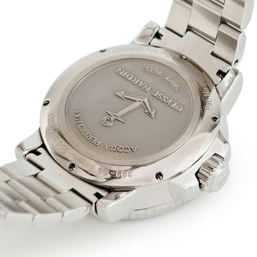 腕時計 ユリスナルダン ULYSSE NARDIN アクア パーペチュアルカレンダー 333-88 自動巻き メンズ シルバー 逆回転防止ベゼル 青針
