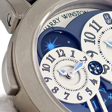 腕時計 ハリーウィンストン Harry Winston オーシャン プロジェクトZ4 デュアルタイム 400/MATZ44Z 自動巻き メンズ ザリウム GMT 限定