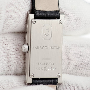 腕時計 ハリーウィンストン Harry Winston アヴェニューC ミニ ムーンフェイズ AVCQMP16WW001 クオーツ レディース K18WG シェル 純正ダイヤ
