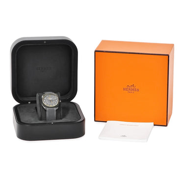 腕時計 エルメス HERMES H08 SP1.741d 自動巻き メンズ 新品同様 チタン ブラック グレー エイチオーエイト デイト アラビア