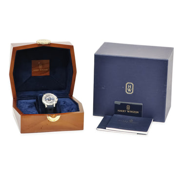 腕時計 ハリーウィンストン Harry Winston プロジェクト Z12 OCEAHR42ZZ001 自動巻き メンズ ザリウム ブルー レトログラード デイト 限定