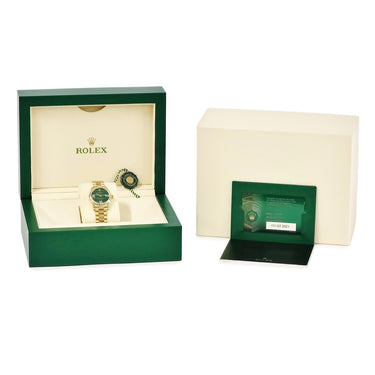 腕時計 ロレックス ROLEX デイトジャスト 31 278248 ランダム番 自動巻き レディース ランダム番 K18YG無垢 純正ダイヤ マラカイト グリーン