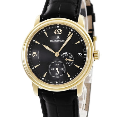 腕時計 ブランパン BLANCPAIN ニュークラシック パワーリザーブ 1106-1430-55 手巻き メンズ K18YG無垢 ブラック 黒 アラビア バー