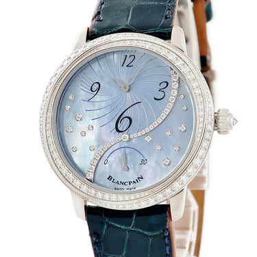 腕時計 ブランパン BLANCPAIN レディバード Heure Decentree 3650A-3554L-58B 自動巻き レディース K18WG無垢 純正ダイヤ オフセンター