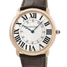 腕時計 カルティエ Cartier ロンド ルイ カルティエ XL W6801004 手巻き メンズ K18PG無垢 ローマン 青針 ギョウシェ