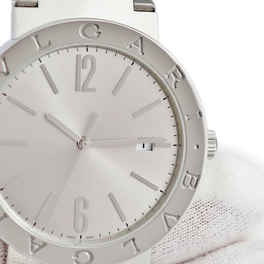腕時計 ブルガリ BVLGARI ブルガリブルガリ BB41S 103652 自動巻き メンズ シルバー バー アラビア デイト