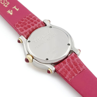 腕時計 ショパール CHOPARD ハッピースポーツ ムーンスター 27/8246-21 クオーツ レディース K18YG×SS 純正ダイヤ ムービング シェル