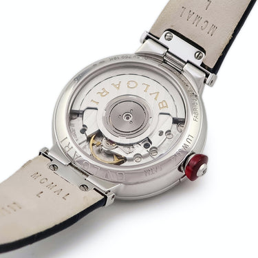 腕時計 ブルガリ BVLGARI ルチェア LVCEA LUW33C6GDLD/11 LUW33G 自動巻き レディース K18WG無垢 純正ダイヤ シルバー デイト