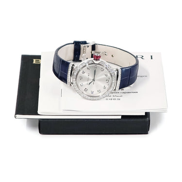 腕時計 ブルガリ BVLGARI ルチェア LVCEA LUW33C6GDLD/11 LUW33G 自動巻き レディース K18WG無垢 純正ダイヤ シルバー デイト