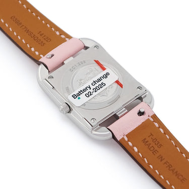 腕時計 エルメス HERMES ケープコッド PM ローズサクラ CC1.233 クオーツ レディース 新品同様 純正ダイヤ＆ピンクサファイヤ シェル