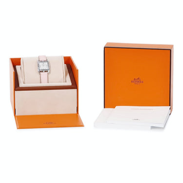 腕時計 エルメス HERMES ケープコッド PM ローズサクラ CC1.233 クオーツ レディース 新品同様 純正ダイヤ＆ピンクサファイヤ シェル