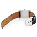 腕時計 エルメス HERMES Hウォッチ ドゥブル ジュー PM HH1.233 クオーツ レディース 純正ダイヤ H型 黒エナメル ツートーンダイヤル