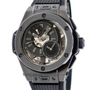 腕時計 ウブロ HUBLOT ビッグバン アラーム リピーター オールブラック リミテッド 403.CI.0140.RX 手巻き メンズ GMT 黒 限定