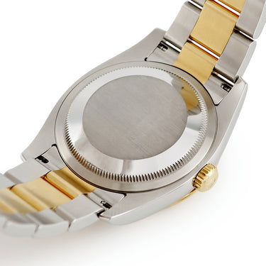 腕時計 ロレックス ROLEX デイトジャスト ターノグラフ 116263 D番 自動巻き メンズ D番 K18YG×SS コンビ ホワイト バー 緑針 日本限定