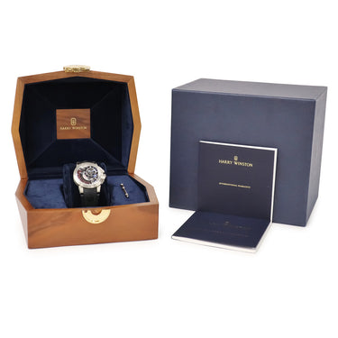 腕時計 ハリーウィンストン Harry Winston オーシャン プロジェクト Z8 デュアルタイム OCEATZ44ZZ009 自動巻き メンズ 黒 青 赤 GMT 限定