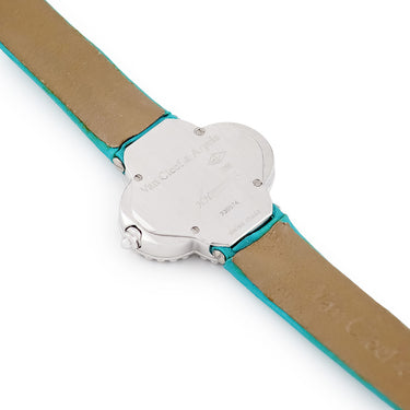 腕時計 ヴァンクリーフアーペル Van Cleef & Arpels ヴィンテージ アルハンブラ 336574 クオーツ レディース メーカーOH済 K18WG無垢 ターコイズ