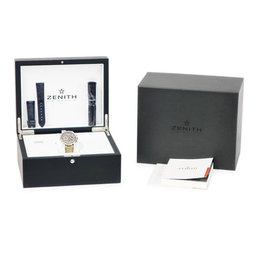 腕時計 ゼニス ZENITH クロノマスター エルプリメロ フルオープン 51.2081.400/78.C810 自動巻き メンズ K18RG×SS コンビ デイト