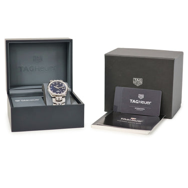 腕時計 タグホイヤー TAG Heuer リンク キャリバー5 フルダイヤモンド 41mm WBC2116.BA0660 自動巻き メンズ ブルー シェル 青 デイト