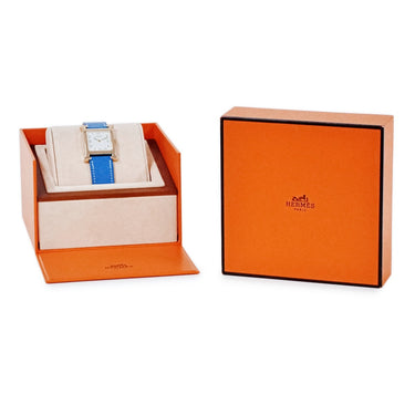 腕時計 エルメス HERMES Hウォッチ MM HH1.510 クオーツ メンズ レディース H型 ホワイト 白 アラビア ギョウシェ