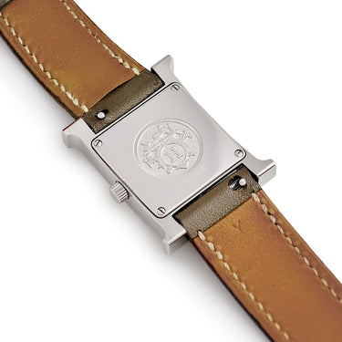 腕時計 エルメス HERMES Hウォッチ PM ドゥブルトゥール HH1.235 W046512WW00 クオーツ レディース 純正ダイヤ ホワイト シェル H型